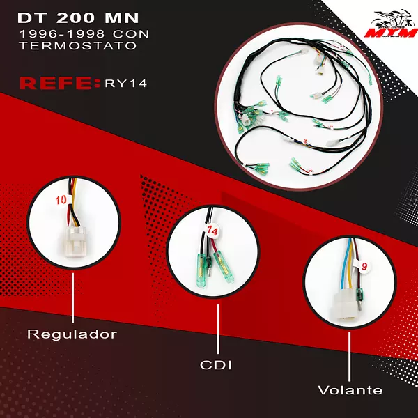 Sistema Electrico Dt 200 Modelo Nuevo Yamaha Con Termostato