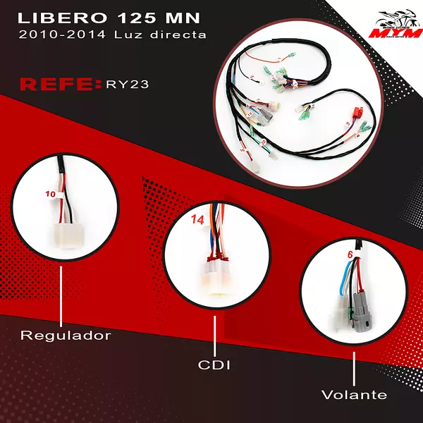 Sistema Electrico Libero 125 Mn 2010-2014 Luz Directa Yamaha