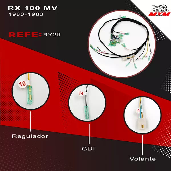 Sistema Electrico Rx 100 Modelo Viejo 1980-1983 Yamaha