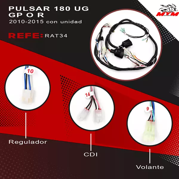 Sistema Electrico Pulsar 180 Ug Gp Ó R Con Unidad De Control