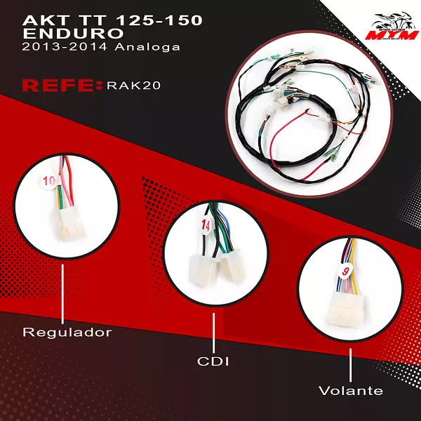 Sistema Electrico Akt Tt 125 150 Enduro Tacometro Analogo