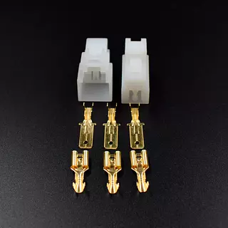 Conectores 3 Vias Hembra Y Macho + Terminales 1/4