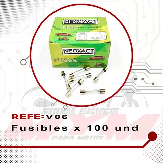 Caja Fusibles X 100 Unidades 20 Amperios