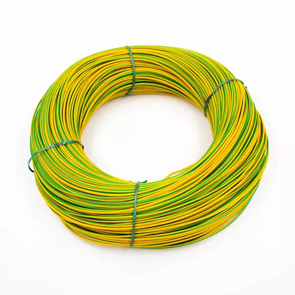 Cable Vehicular Amarillo Raya Verde Calibre 20 En Cobre 20 Hilos