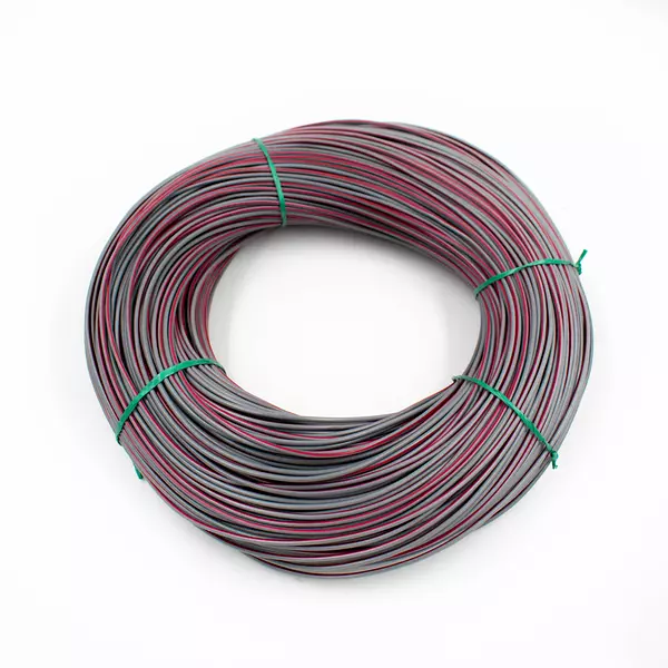 Cable Vehicular Gris Raya Roja Calibre 20 En Cobre 20 Hilos