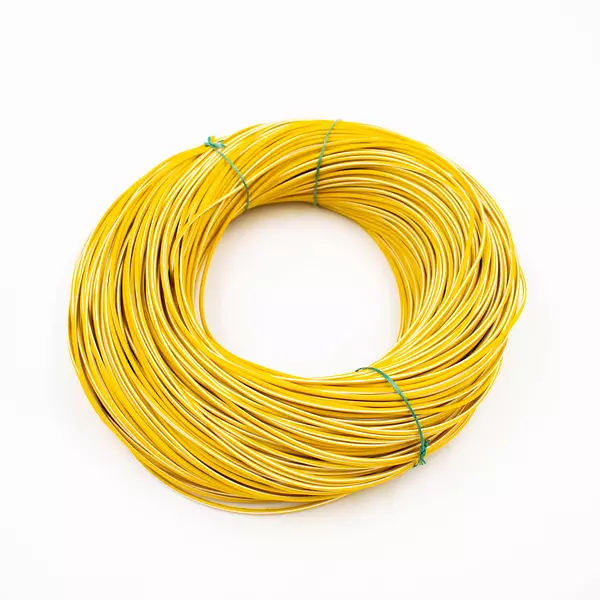 Cable Vehicular Amarillo Raya Blanca Calibre 20 En Cobre 20 Hilos