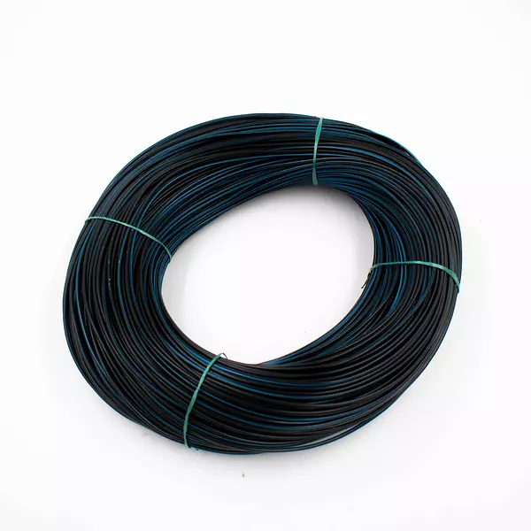 Cable Vehicular Negro Raya Azul Calibre 20 En Cobre 20 Hilos