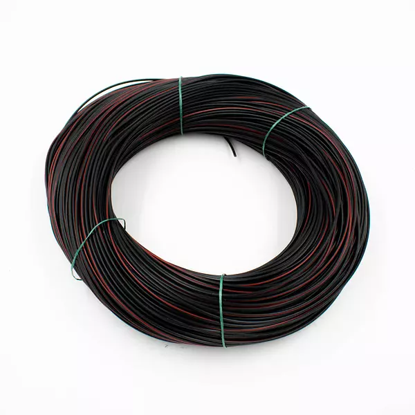 Cable Vehicular Negro Raya Roja Calibre 20 En Cobre 20 Hilos